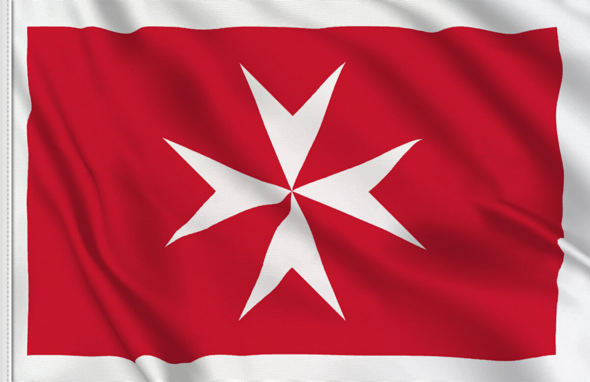 Drapeau rond de Malte | Vecteur Premium