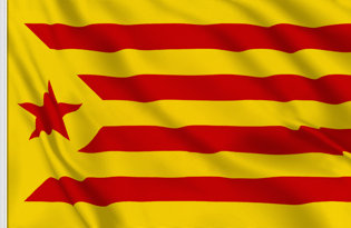 Drapeau de table Estelada vermella