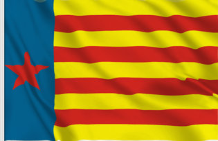 Drapeau de table Estelada valenciana roja