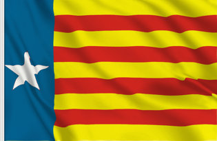 Drapeau de table Estelada valenciana