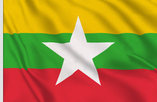 Drapeau de table Myanmar