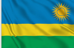 Drapeau de table Rwanda