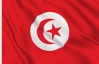 Drapeau de table Tunisie