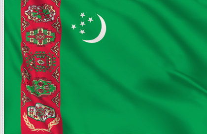 la turkmenie drapeau