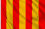 Drapeau de course à bandes rouges et jaunes