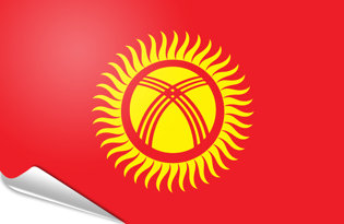 Drapeau adhésif Kirghisia - Kirghizistan
