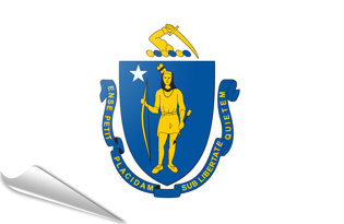 Drapeau adhésif Massachussetts
