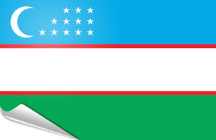 Drapeau adhésif Ouzbekistan