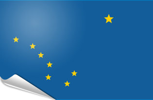 Drapeau adhésif Alaska