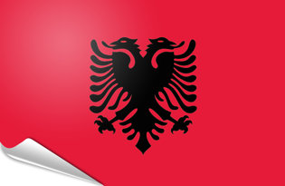 Drapeau adhésif Albanie