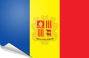 Drapeau adhésif Andorre