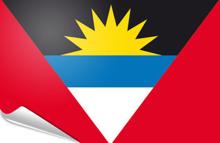 Drapeau adhésif Antigua et Barbuda