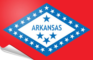 Drapeau adhésif Arkansas