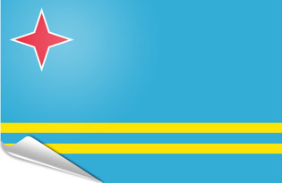 Drapeau adhésif Aruba