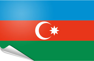 Drapeau adhésif Azerbaidjan