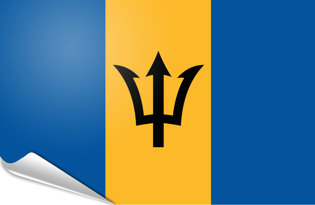 Drapeau adhésif Barbade
