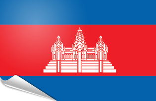 Drapeau adhésif Cambodge