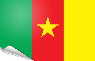 Drapeau adhésif Cameroun