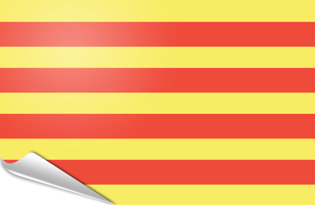 Drapeau adhésif Catalogne