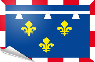 Drapeau adhésif Centre Val de Loire