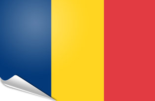 Drapeau adhésif Tchad