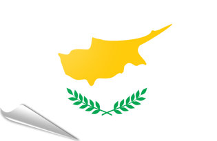 Drapeau adhésif Chypre
