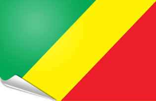 Drapeau adhésif Congo