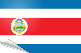 Drapeau adhésif Costa Rica