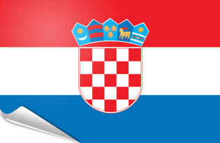 Drapeau adhésif Croatie