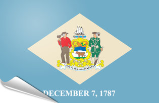 Drapeau adhésif Delaware