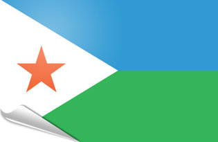 Drapeau adhésif Djibouti