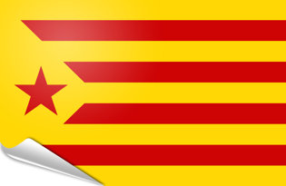 Drapeau adhésif Estelada vermella