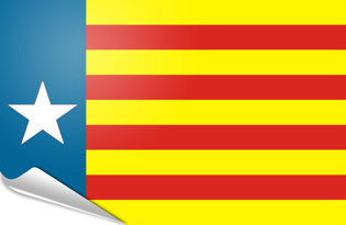 Drapeau adhésif Estelada valenciana