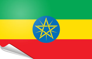 Drapeau adhésif Ethiopie