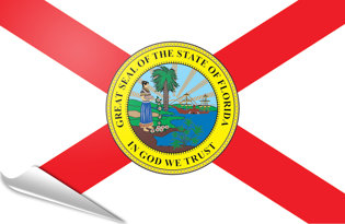 Drapeau adhésif Floride