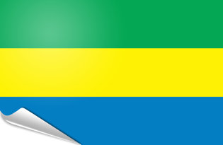Drapeau adhésif Gabon