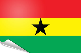 Drapeau adhésif Ghana
