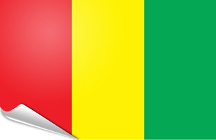 Drapeau adhésif Guinee