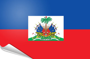 Drapeau adhésif Haiti officiel