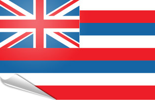 Drapeau adhésif Hawaii