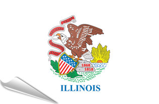 Drapeau adhésif Illinois