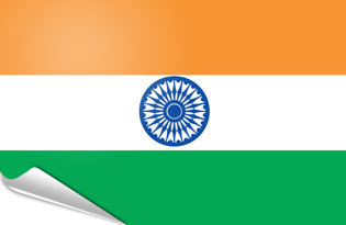 Drapeau adhésif Inde