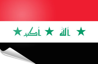 Drapeau adhésif Irak 1991-2008