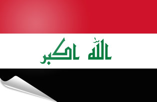 Drapeau adhésif Irak