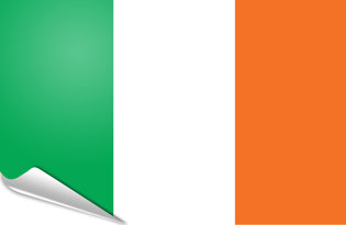 Drapeau adhésif Irlande