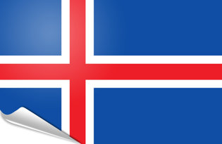 Drapeau adhésif Islande