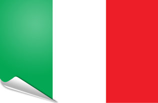 Drapeau adhésif Italie