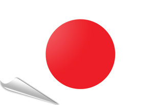 Drapeau adhésif Japon