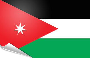 Drapeau adhésif Jordanie