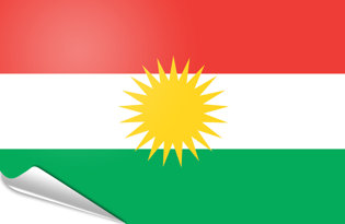 Drapeau adhésif Kurdistan